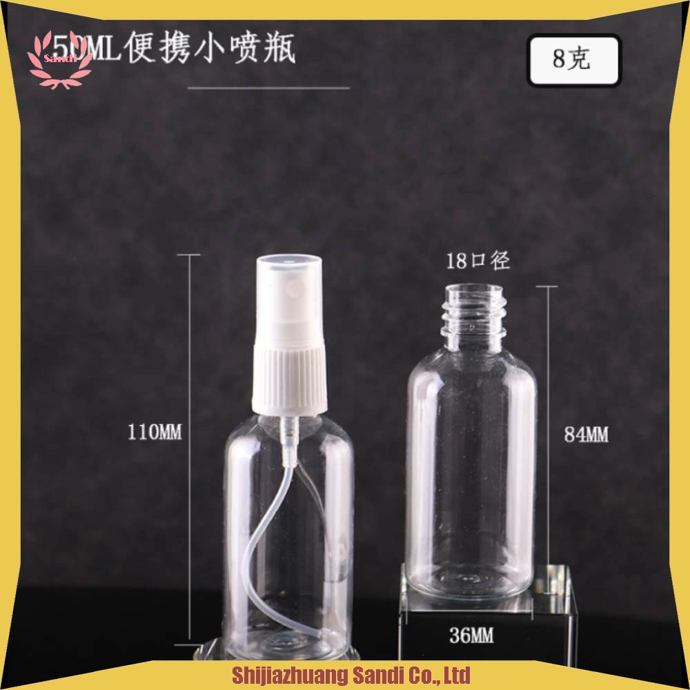 100ml Clear Pet Plastic Spray Bottle for Household Cleaning
