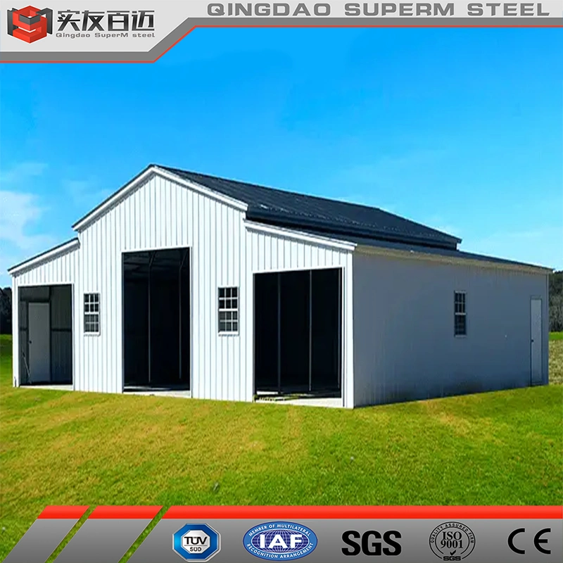 Fabrico de telhados de aço para casas pré-fabricadas em metal para armazéns de metal Kit Storageshed Metal Garagem Carport barracões armazenamento ao ar livre