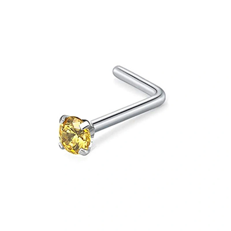 3mm Nose Stud L-Shaped Titanium Alloy Body Piercing