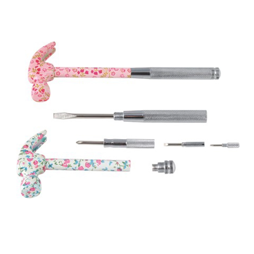 Fancy Floral Printed 5 in 1 Multifunctional Mini Hand Hammer