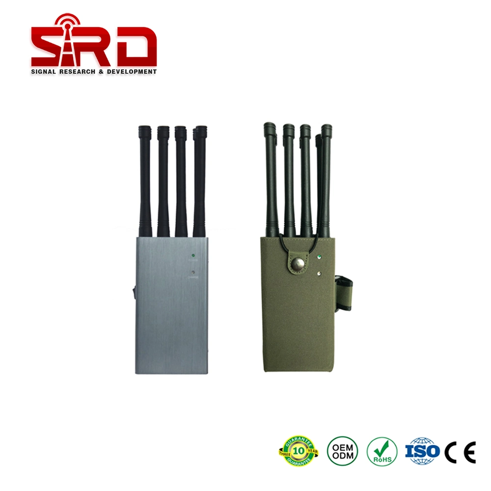 RF Signal 8-10W Handheld 8 Channels Portable GSM 10-30m WiFi Signal Jammer