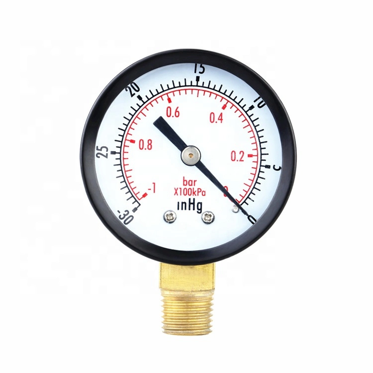 2, 3, 4 Inch Dial Silicone Oil Filled 304 316 Stainless Steel Dial Vacuum Gauge