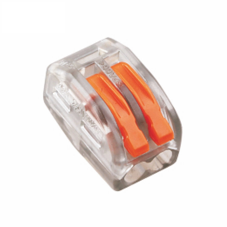2 Pin Rail Type Wire Joint Connector Press Type Orange Wire Connector Terminal Quick Splice Wire Connector Box