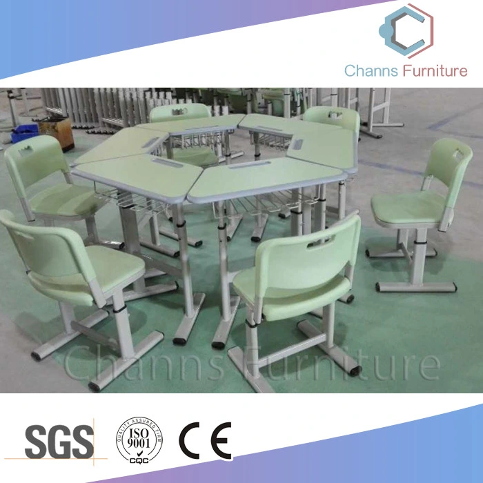 Grey Single Seat School Student Desk & Chair Furniture Sets (CAS-SD1802)