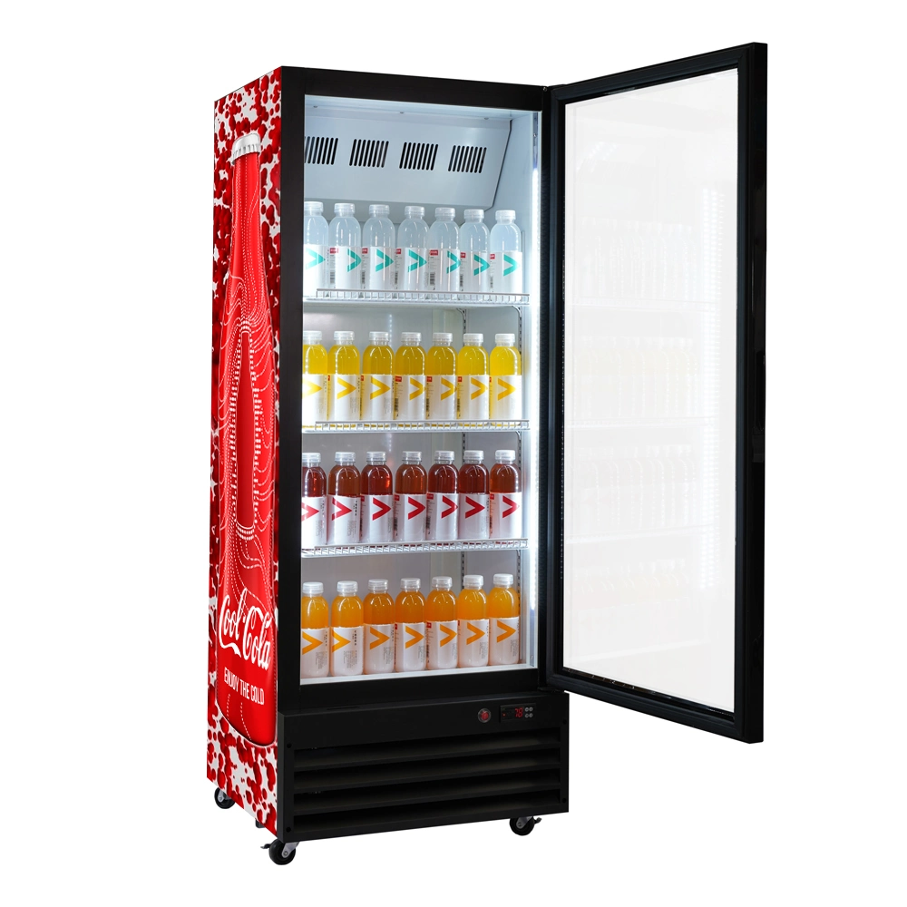 Supermarket Upright Drinking Display Glass Door Coca Cola Fridge Equipment