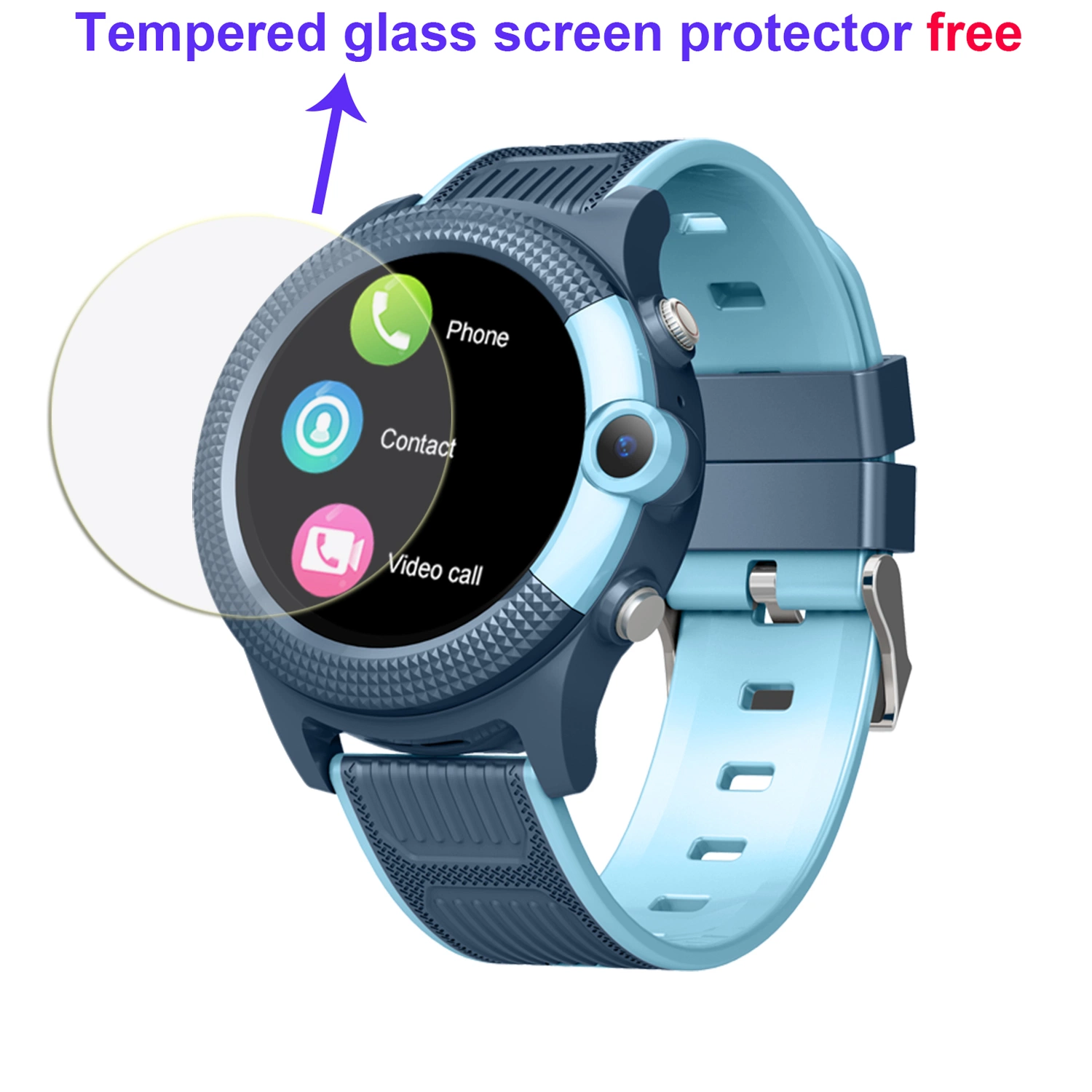 Модный дизайн 4G водонепроницаемый IP67 Мобильные часы GPS Smart Watch С видеозвонком для личной безопасности D42E