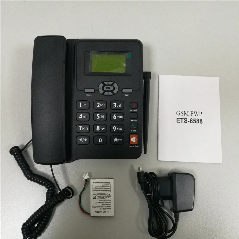 Téléphone de bureau fixe sans fil GSM (MTK6261M module à l'intérieur)