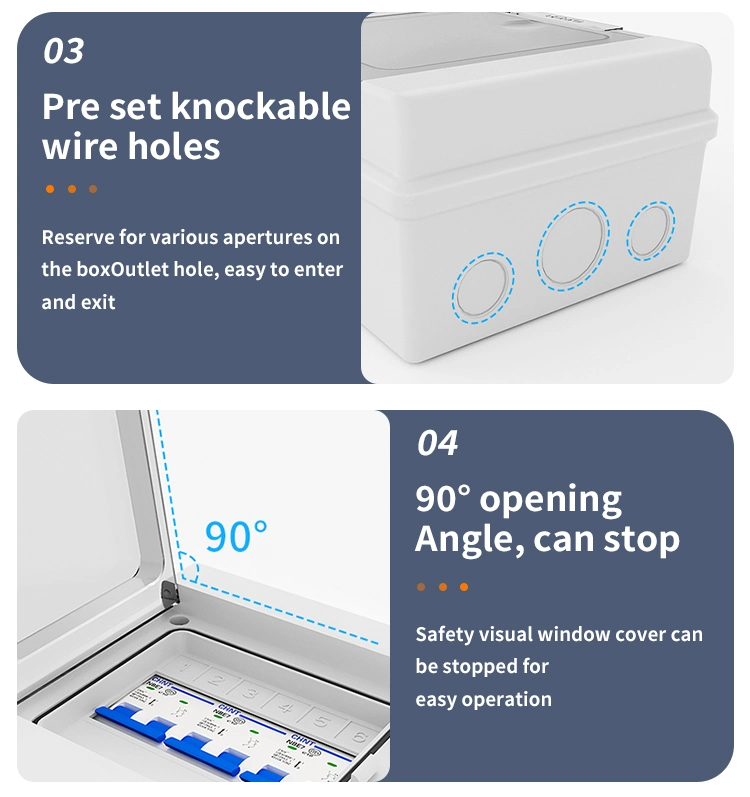 High quality/High cost performance PC Plastic Switch Circuit Breaker Protection Box 6 Way IP66 Waterproof Transparent Cover Switch Distribution Box Plastic Box Electronic Enclosures