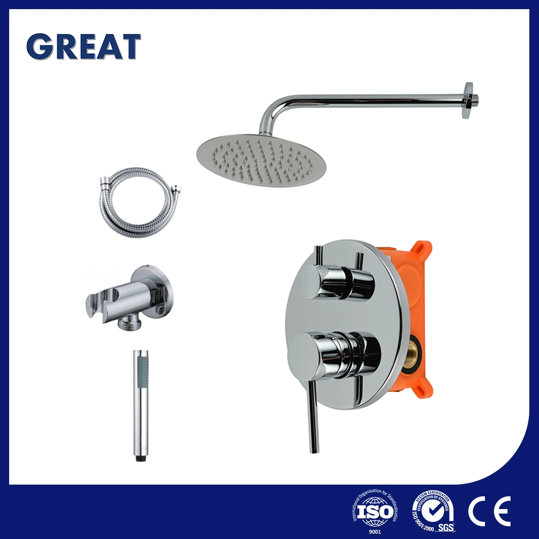 Great China Surface Mounted Shower Faucet Valve Manufacturers Thermostatic Shower Systems Gl412603A49A Concealed Shower Set with Box Classic Shower System Black