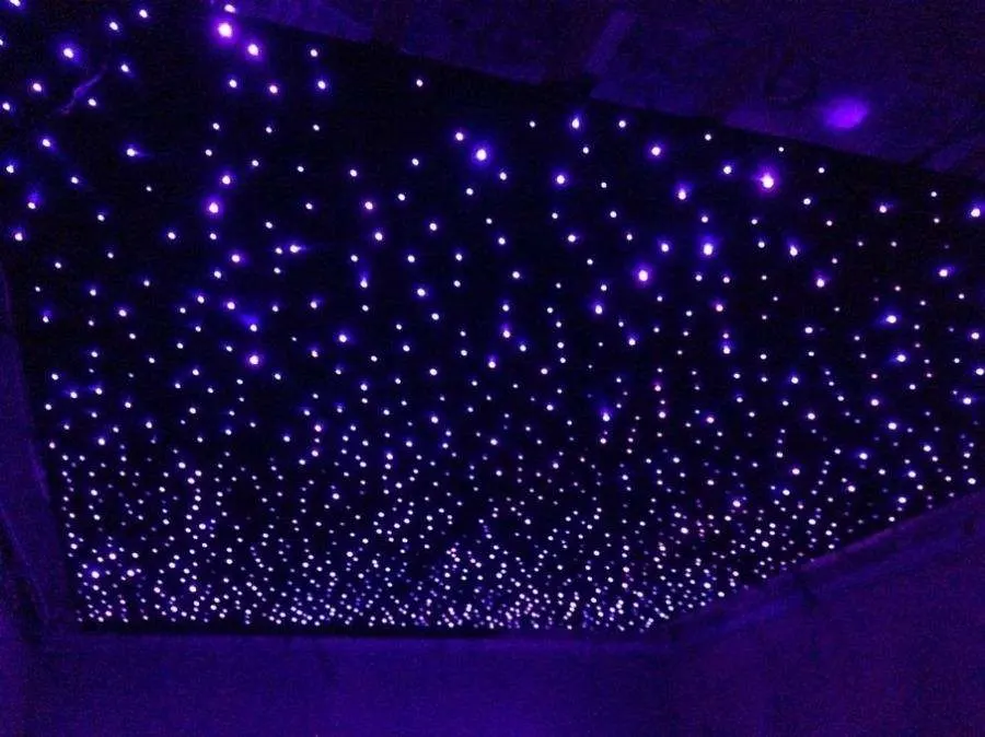 Poyester Fiber Optic Starry Sky Star Ceiling with Shooting Star Elements Acoustic Panels