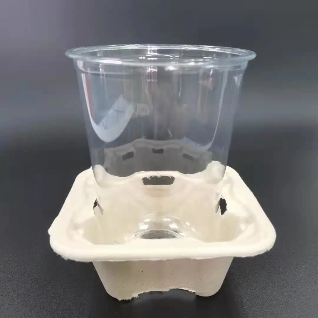 Disposable Eco-Friendly Paper Cup Holder Tray for Hot Cold Paper Plastic Cup