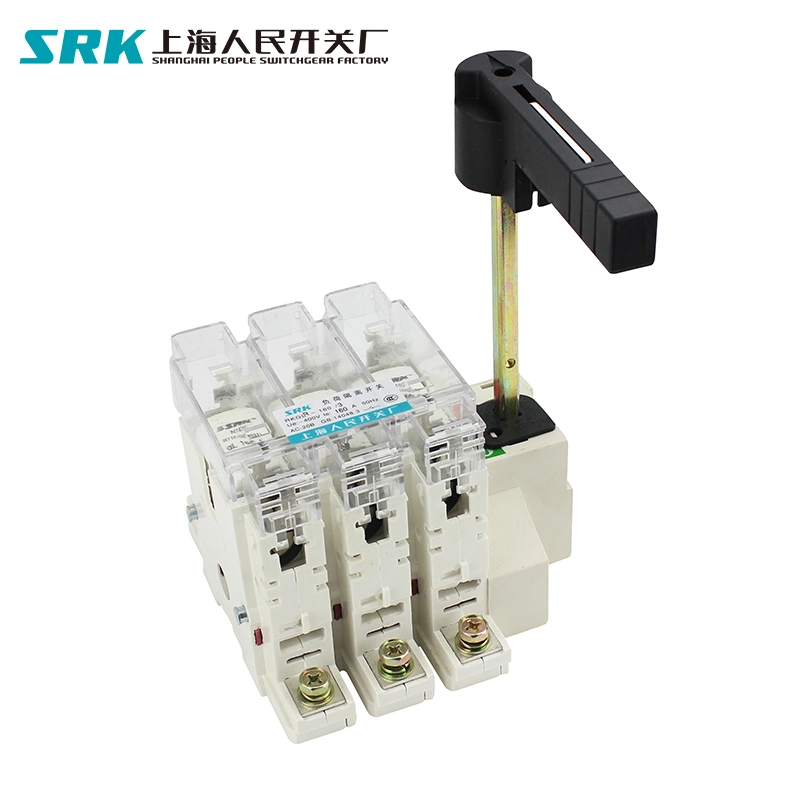 Factory Supply 63A 100A 250A 400A 630A 800A 1250A 3 Pole 4 Poles 3 Phase Fused Isolator Switch