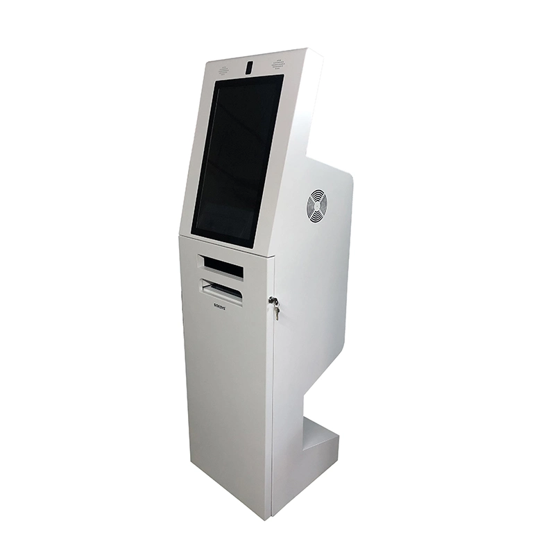 Touch Screen Interactive Kiosk with Metal Keyboard and A4 Laser Printer