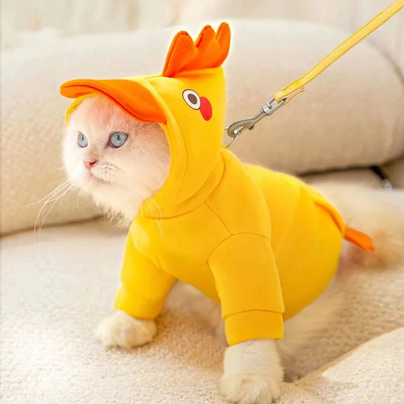 Funny Hoodie Kitten Clothes Fall Cat Hair Prevention Fall Cat Baby Cat Ragdoll Cat Blue Cat Pet Clothing Fall