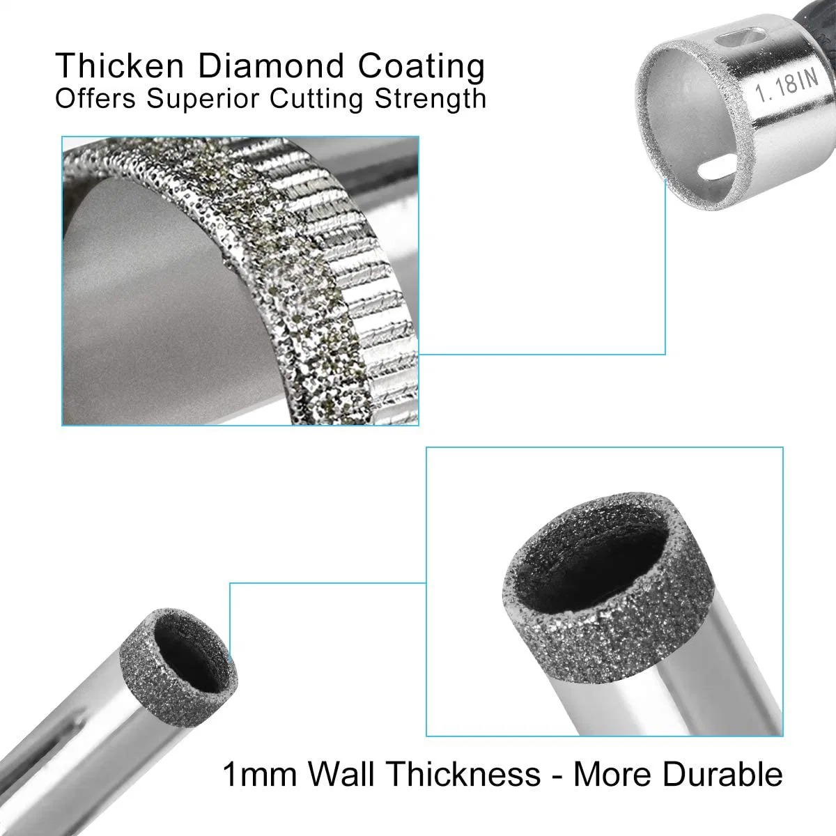 Diamond Drill Bit Tile Hole Saw Set Diamond Hole 6mm-50mm /for Ceramic, Glass, Porcelain, Marble