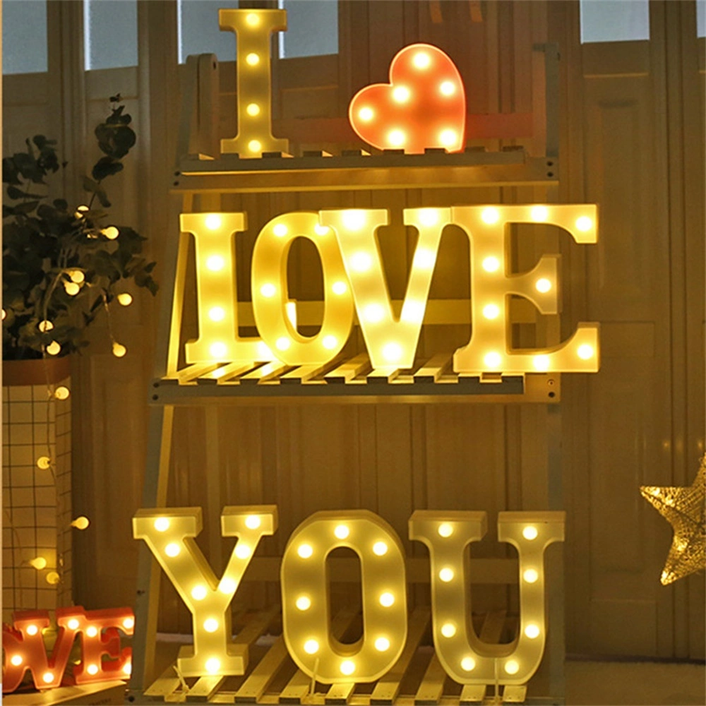 Cartas de Amor Gigantes románticas personalizadas para decoración Luz hasta bulbo LED Marquee