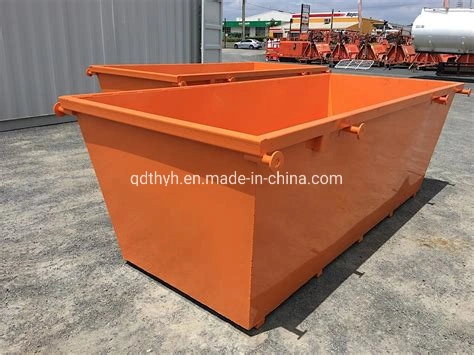 2m3 to 10m3 Heavy Duty Outdoor Mobile Open Flat Top Skip Bin