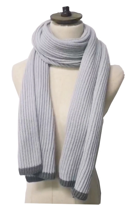 Knitted Scarf with Solid Color and Pearl for Winter& Autumn-Customized