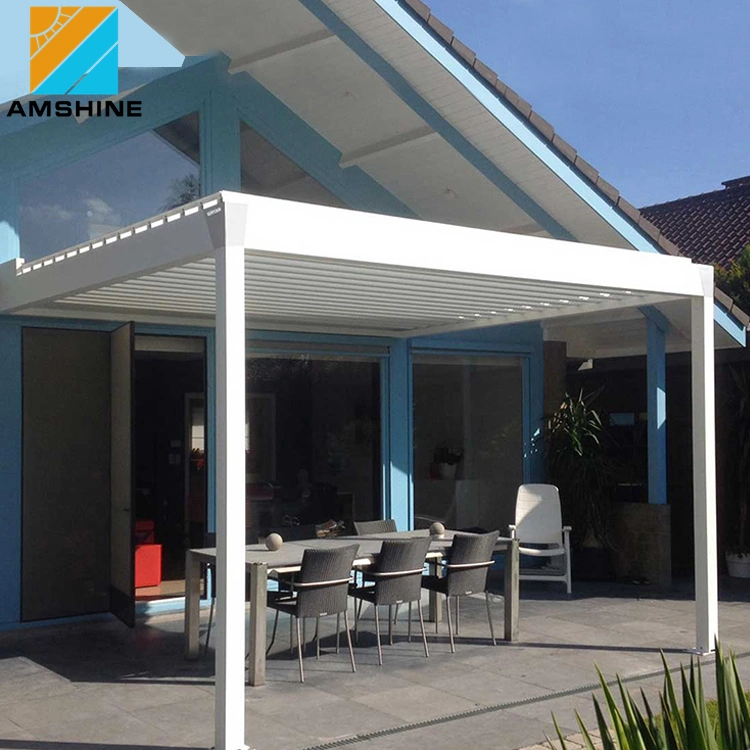 Wholesale/Supplier Easily Assembled Customized Modern Louvered Roof Aluminum Garden Pavilion Motorized Outdoor Gazebo Backyard Pergola Tent for Restaurant Villa