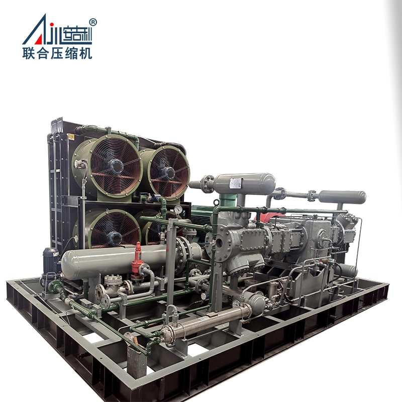55bar Reciprocating Piston Wellhead Gas Compressor Gas Compressor, Multi-Stage Compressor, Vertical, Oil-Free/Oil-Less Lubrication
