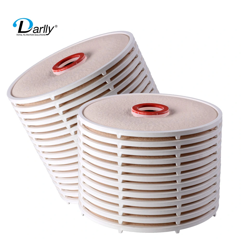 Darlly Lenticular Filters 12 Inches Depth Stack Disc Filter Cartridge Wine / Beer / Edible Oil Polishing Filtration 16 Inches