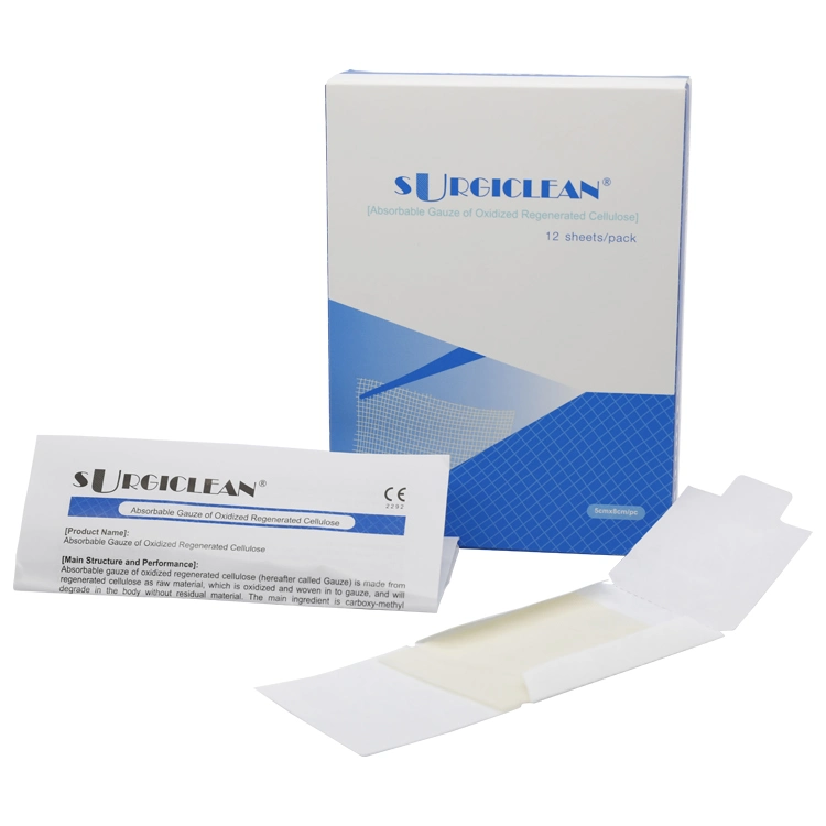 CE Marked Surgical Absorbable Gauze Oxidized Regenerated Cellulose for Wound Dressing