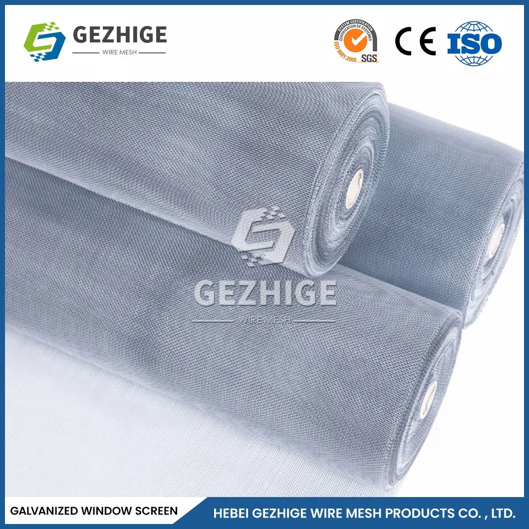 Gezhige Best Window Screens Factory 16 X 16 Mesh Painting Galvanized Steel Insect Windows Screen China Anti Theft Iron Insect Weaving Galvanized Window Screen