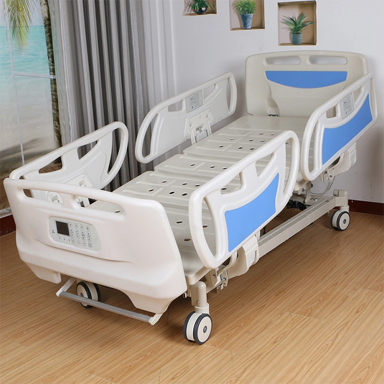 5-Function Electric Nursing Care Equipment Medical Furniture Clinic ICU Hospital Bed