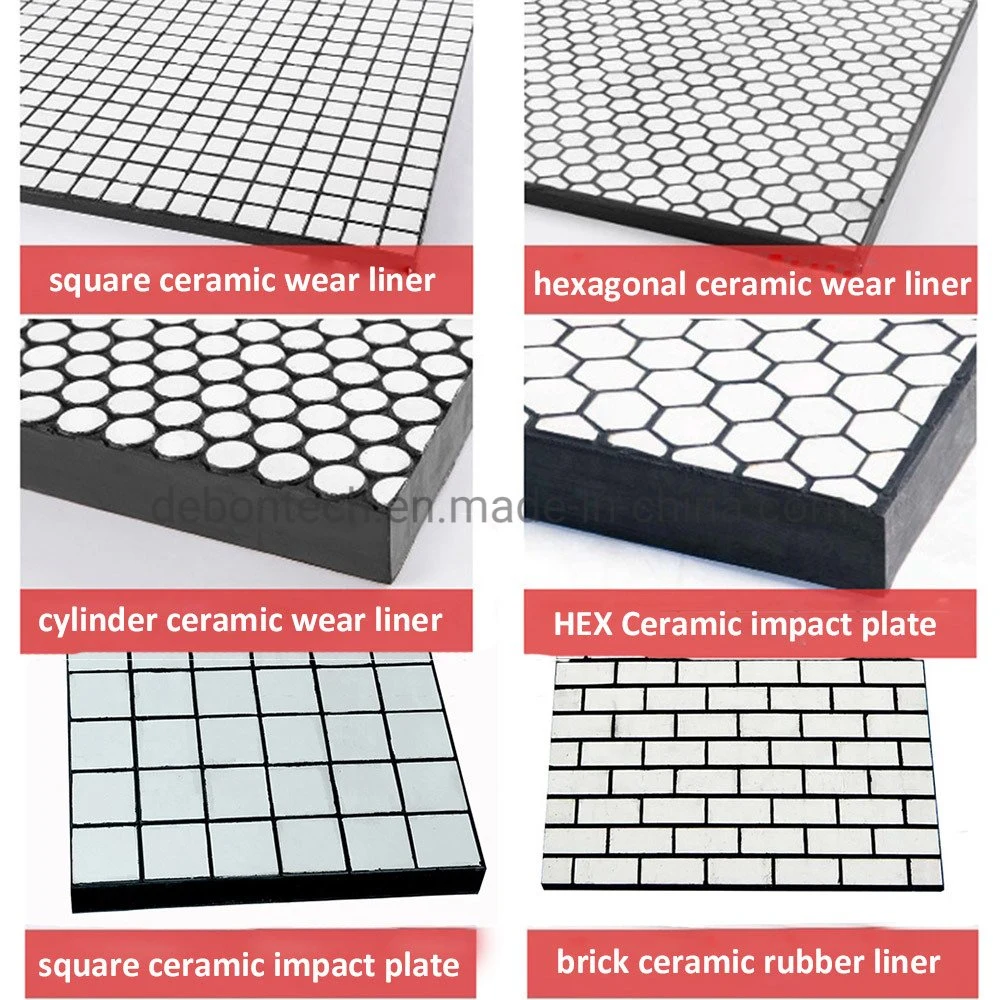 Wear and Impact Resistant Ceramic Rubber Pad for Chute Lining