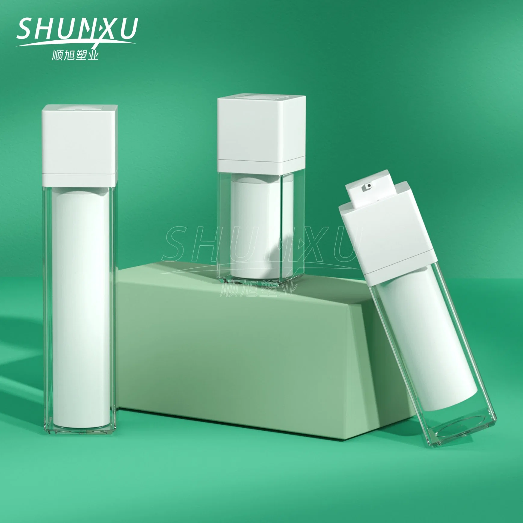 Wholesale Plastic Bottle 15/30/50ml Luxury Cosmetic Packaging Airless Pump Bottle