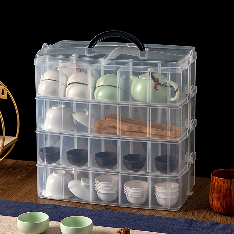 7203 High quality/High cost performance  Transparent Compartmentalized Cup Plastic Storage Box