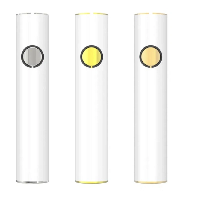 Mini-e-cigarro 350 mAh botão ajustável de 510 fios Vape bateria fina
