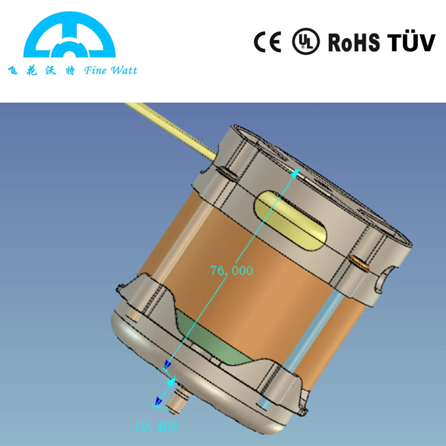 Motor de accionamiento de bomba de baja potencia con alta velocidad de 1100rpm 20W