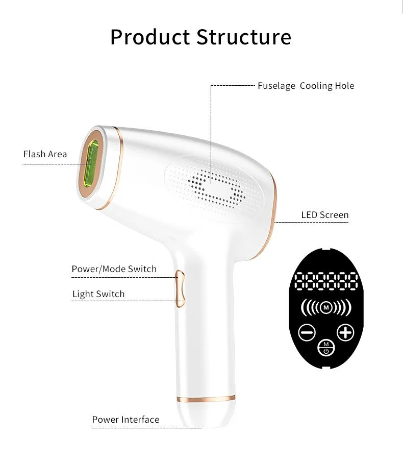 5 Levels Painless Electronic IPL Hair Removal Depilator Skin Beauty Equipment