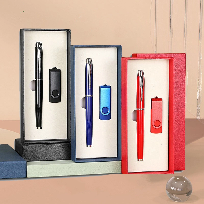 USB Flash Stick Ball Point Pen Gift Set with High quality/High cost performance  Box