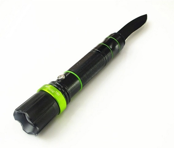 Multifunction Rechargeable Focus Adjustable LED Torch with Knife Glass Breaker Hammer Zoomable Tactical Flashlight