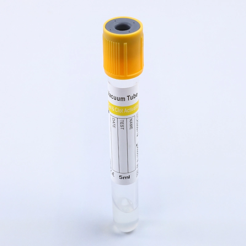 Nouveau produit 5ml Activateur de gel médical sous vide sang clair Tube de collecte