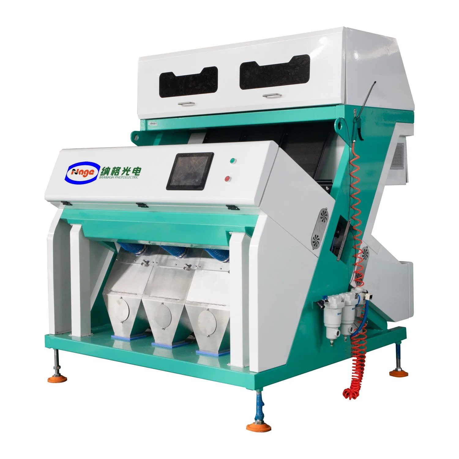 3 Chutes High Output Red Lentils Separating Colour Sorter Machine