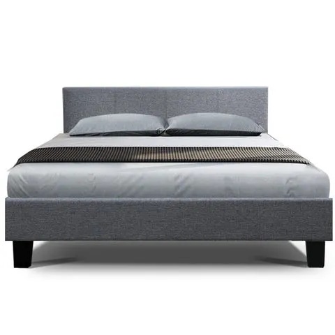 Nova chambre à coucher Mobilier moderne gris tissu Tête de lit Queen Size Lits Lit King Size