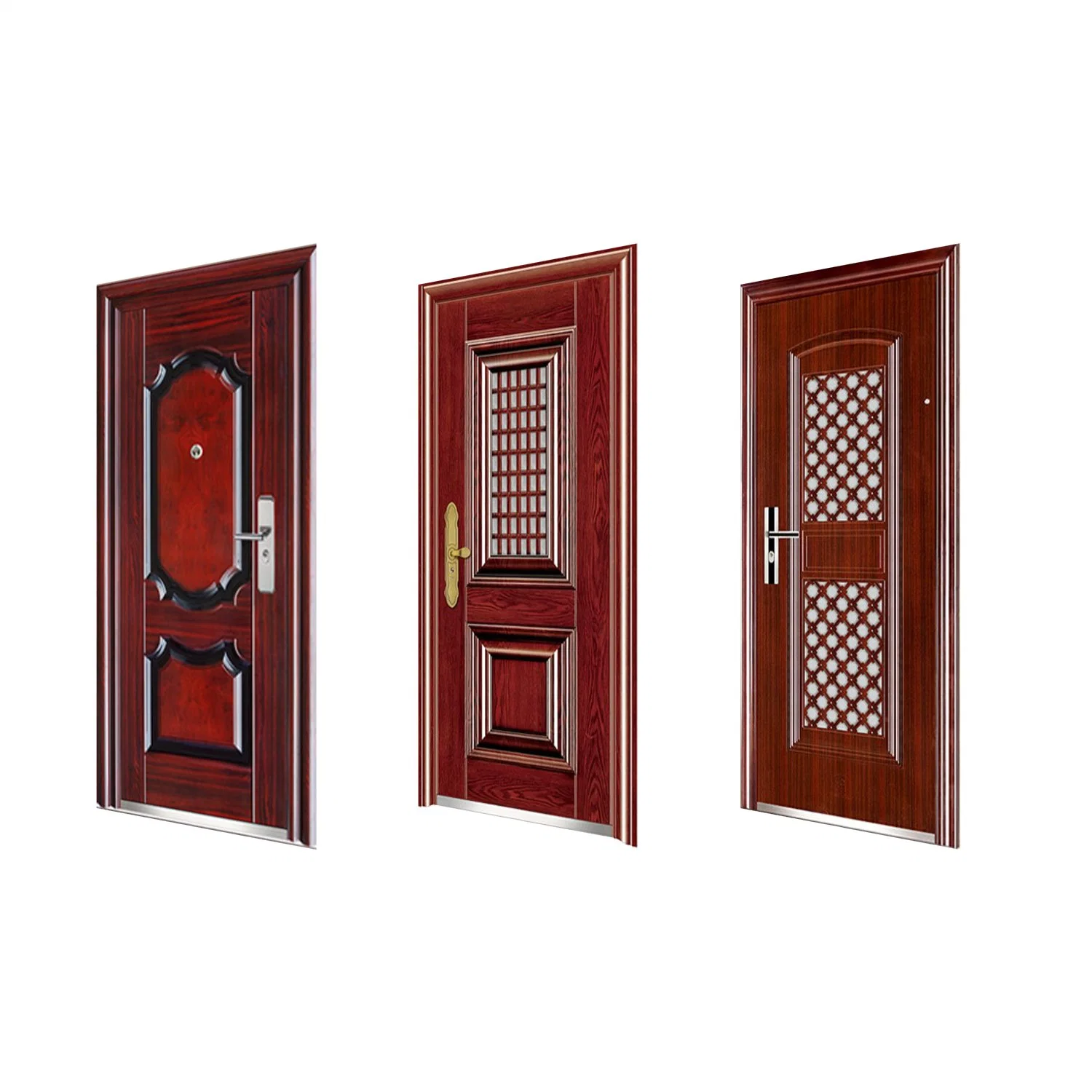 Modern Simple Design Turkish Style Steel Wood Armored Door Security Door