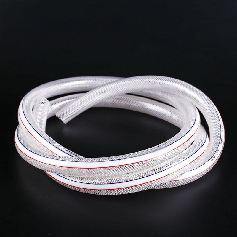 Factory Supply Transparent Braided Plastic Fiber Hose