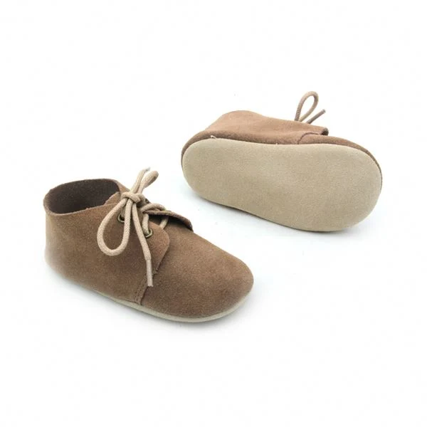 Venta caliente de cuero artesanal estilo Oxford Baby Shoes