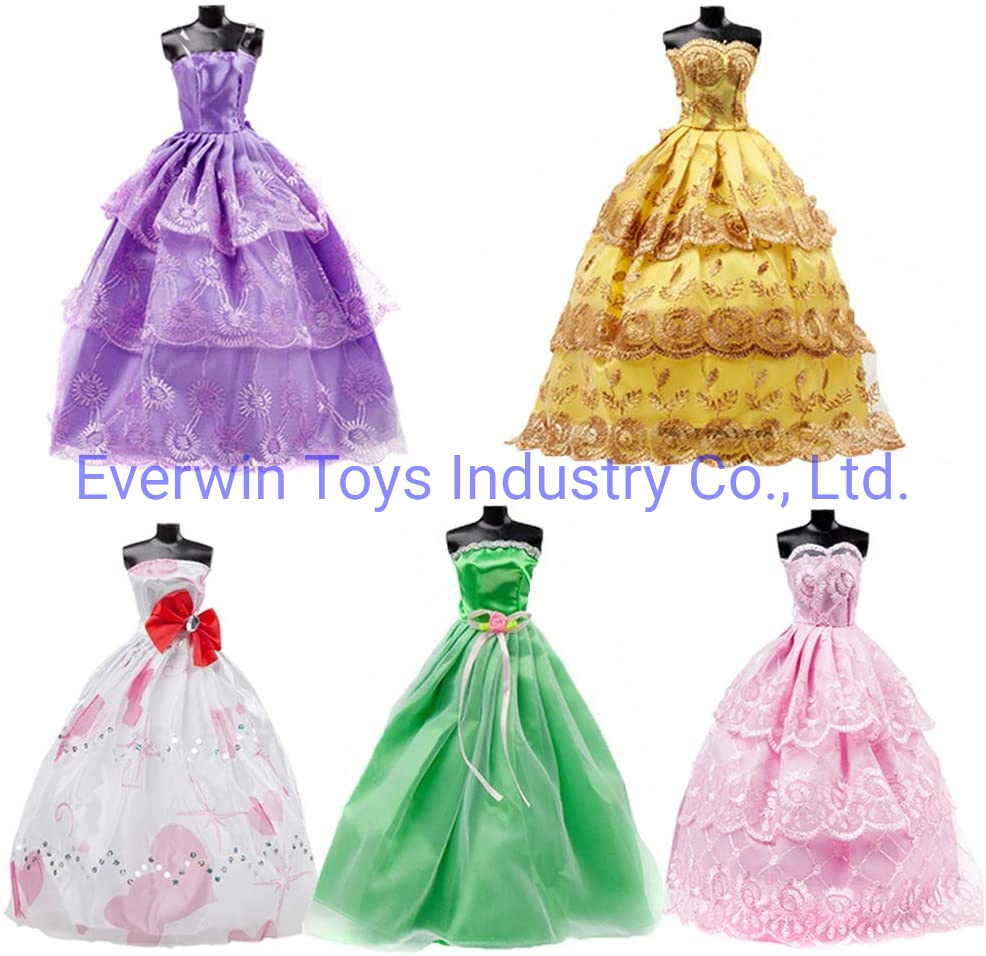Brinquedos de plástico crianças Dom dom natalino Doll vestido de casamento roupas para 1/6 Doll