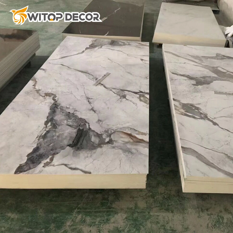 1220*2800*3mm Best Decorate Plastic Marble Sheet Acrylic Wall Panel UV Panel