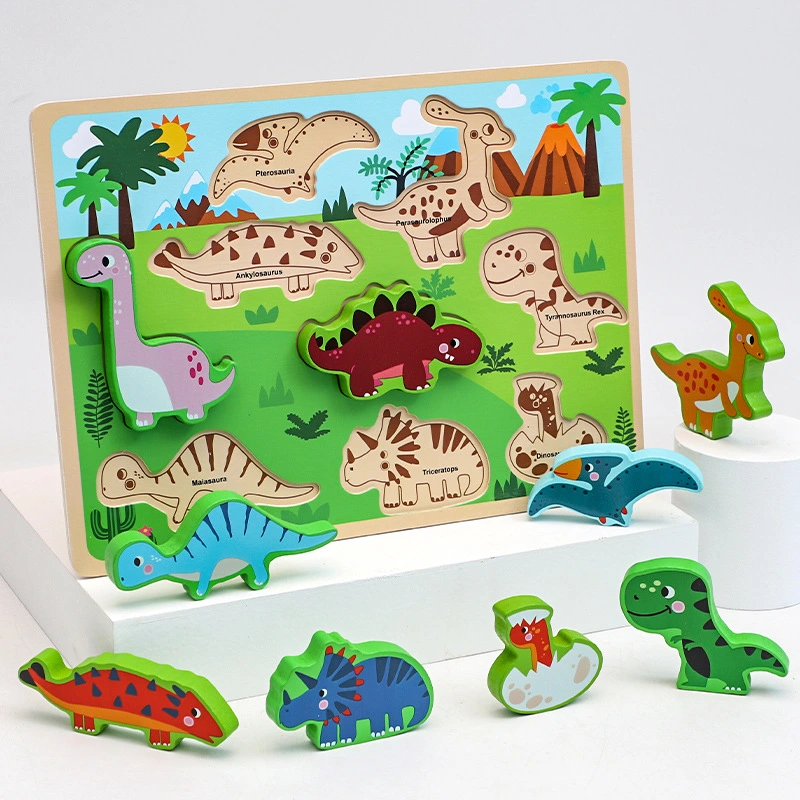 Quebra-cabeça 3D de madeira Montessori forma ordenação jogo educação precoce brinquedos
