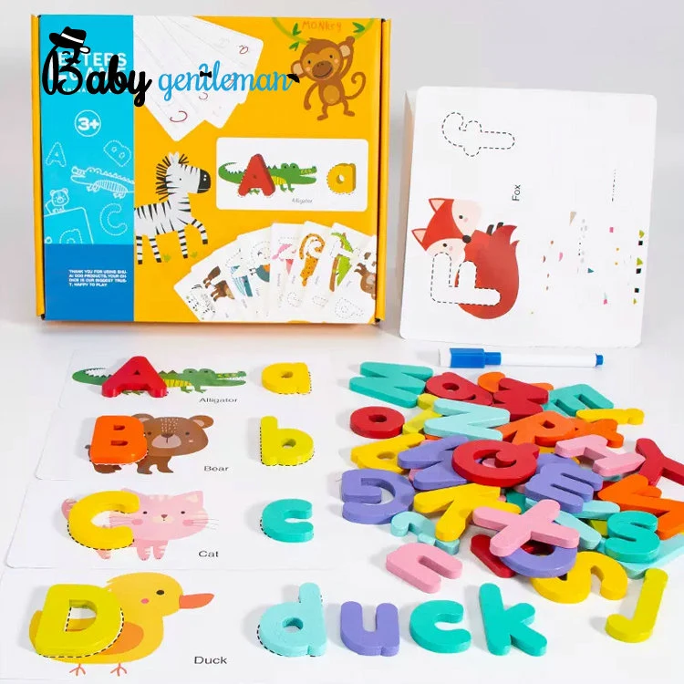 New Design Educational Word Recognition Toy Wooden Alphabet Puzzle for Kids Z12163e