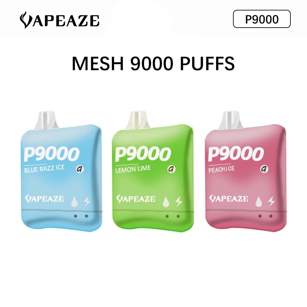 قلم Vape P9000 مع شاشة العرض، مستوى الزيت والطاقة واضحة كبيرة السعة للحرير المذاق 9000 أطواق سحابة كبيرة إلكترونيّة سيجارة بالجملة