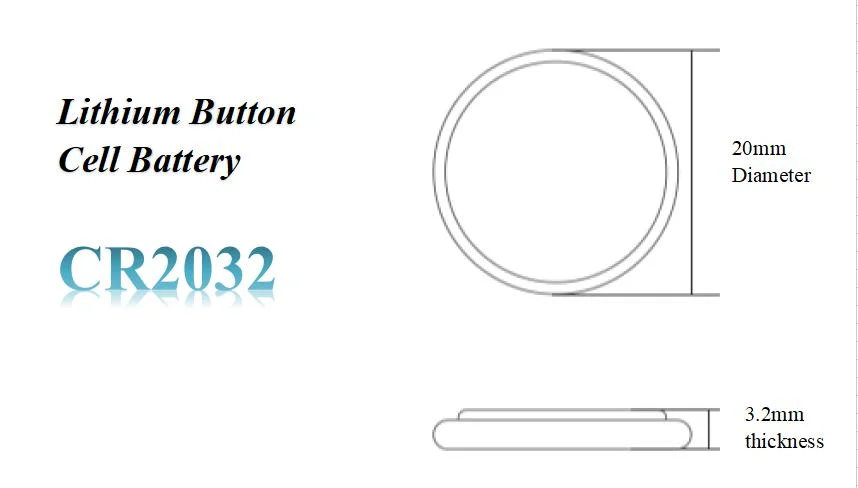 مفتاح السيارة/بطارية الساعة CR2032/Cr1632/Cr1625 خلية زر ليثيوم رأس النمر بجهد 3 فولت البطارية