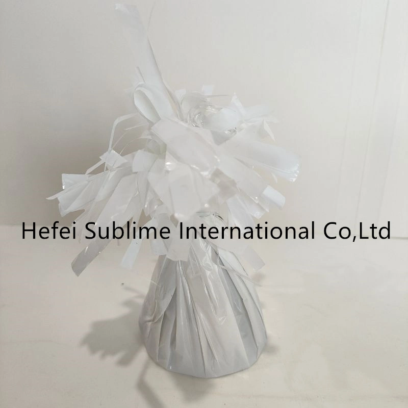 White Metallic Balloon Weights for Party Decoration