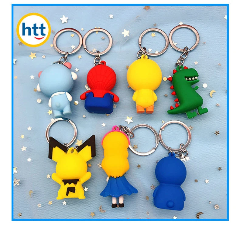 Girls and Boys Key Chain Customization Small Gift Plastic Toys Supplier